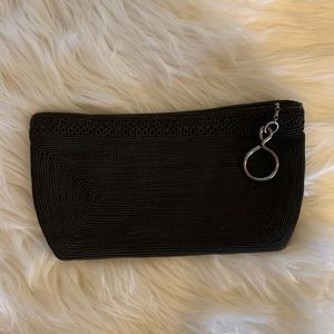 Brown Clutch with silver handle
